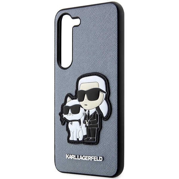 Telefona vāciņš Karl Lagerfeld KLHCS23MSANKCPG S23+ S916, Pelēks, Saffiano Karl & Choupette cena un informācija | Telefonu vāciņi, maciņi | 220.lv