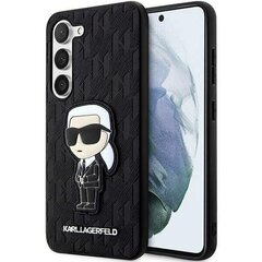 Karl Lagerfeld KLHCS23SSAKLHKPK S23 S911 hardcase czarny|black Saffiano Monogram Ikonik цена и информация | Чехлы для телефонов | 220.lv