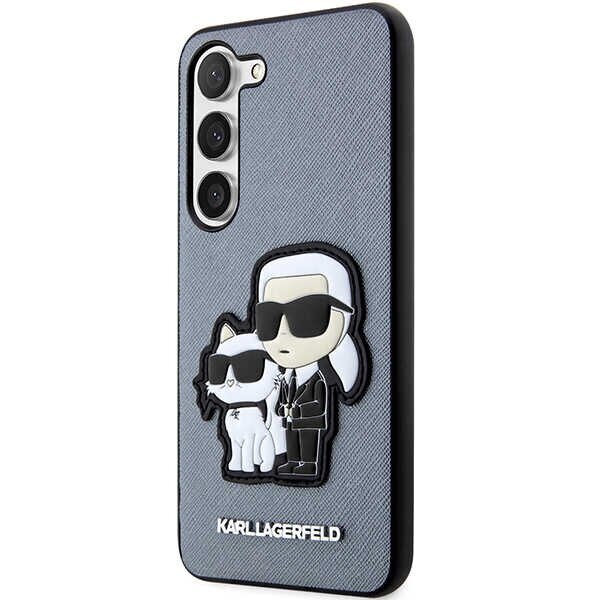 Telefona vāciņš Karl Lagerfeld KLHCS23SSANKCPG S23 S911, Pelēks, Saffiano Karl & Choupette cena un informācija | Telefonu vāciņi, maciņi | 220.lv