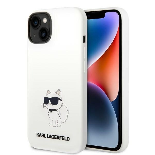 Telefona vāciņš Karl Lagerfeld KLHMP14SSNCHBCH iPhone 14 6,1", Balts, Silikona, Choupette MagSafe cena un informācija | Telefonu vāciņi, maciņi | 220.lv