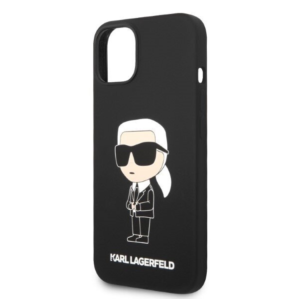 Telefona vāciņš Karl Lagerfeld KLHMP14SSNIKBCK iPhone 14 6,1", Melns, Silikona, Ikonik Magsafe cena un informācija | Telefonu vāciņi, maciņi | 220.lv