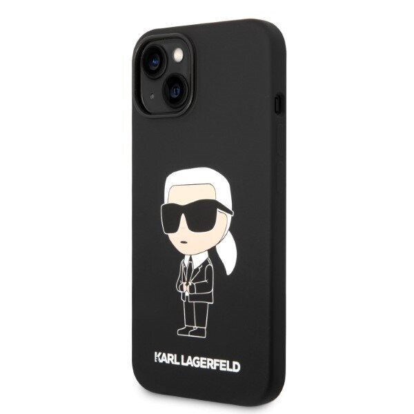 Telefona vāciņš Karl Lagerfeld KLHMP14SSNIKBCK iPhone 14 6,1", Melns, Silikona, Ikonik Magsafe cena un informācija | Telefonu vāciņi, maciņi | 220.lv