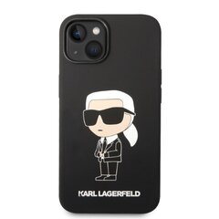 Karl Lagerfeld KLHMP14SSNIKBCK iPhone 14 6,1" hardcase czarny|black Silicone Ikonik Magsafe цена и информация | Чехлы для телефонов | 220.lv