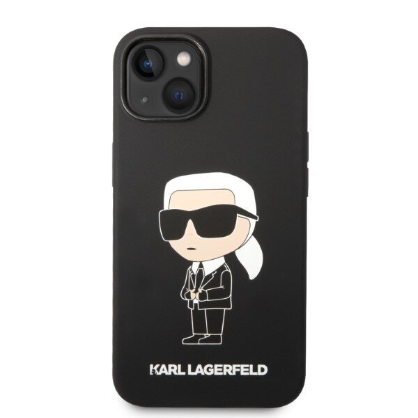 Telefona vāciņš Karl Lagerfeld KLHMP14SSNIKBCK iPhone 14 6,1", Melns, Silikona, Ikonik Magsafe cena un informācija | Telefonu vāciņi, maciņi | 220.lv