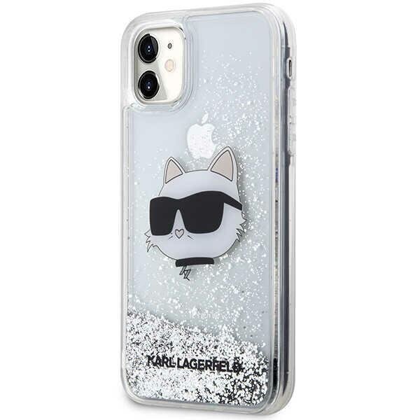 Telefona vāciņš Karl Lagerfeld KLHCN61LNCHCS iPhone 11| XR, Sudrabains spīdums, Choupette Head цена и информация | Telefonu vāciņi, maciņi | 220.lv