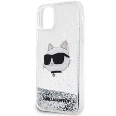 Karl Lagerfeld KLHCN61LNCHCS iPhone 11| XR srebrny|silver hardcase Glitter Choupette Head цена и информация | Чехлы для телефонов | 220.lv