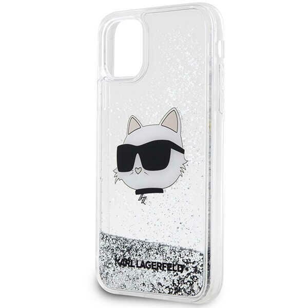 Telefona vāciņš Karl Lagerfeld KLHCN61LNCHCS iPhone 11| XR, Sudrabains spīdums, Choupette Head цена и информация | Telefonu vāciņi, maciņi | 220.lv