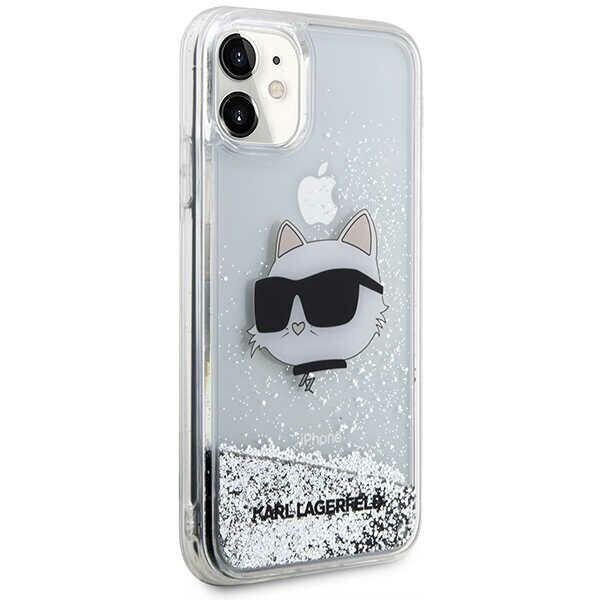 Telefona vāciņš Karl Lagerfeld KLHCN61LNCHCS iPhone 11| XR, Sudrabains spīdums, Choupette Head цена и информация | Telefonu vāciņi, maciņi | 220.lv