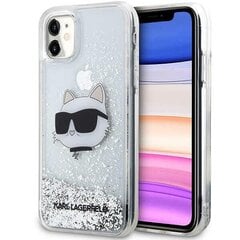 Karl Lagerfeld KLHCN61LNCHCS iPhone 11| XR srebrny|silver hardcase Glitter Choupette Head цена и информация | Чехлы для телефонов | 220.lv