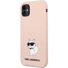 Telefona vāciņš Karl Lagerfeld KLHCN61SNCHBCP iPhone 11| XR 6,1", Rozā, Silikona, Choupette cena un informācija | Telefonu vāciņi, maciņi | 220.lv