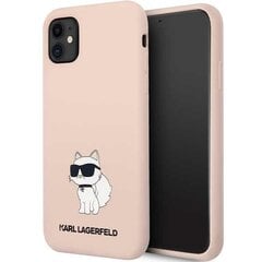 Telefona vāciņš Karl Lagerfeld KLHCN61SNCHBCP iPhone 11| XR 6,1", Rozā, Silikona, Choupette cena un informācija | Telefonu vāciņi, maciņi | 220.lv