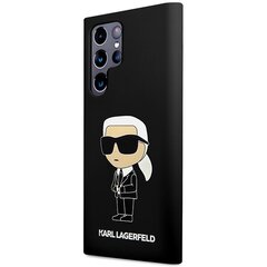 Telefona vāciņš Karl Lagerfeld KLHCS23LSNIKBCK S23 Ultra S918, Melns, Silikona, Ikonik cena un informācija | Telefonu vāciņi, maciņi | 220.lv