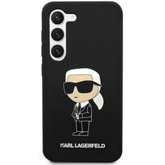 Telefona vāciņš Karl Lagerfeld KLHCS23MSNIKBCK S23+ S916, Melns, Silikona, Ikonik cena un informācija | Telefonu vāciņi, maciņi | 220.lv