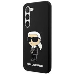 Telefona vāciņš Karl Lagerfeld KLHCS23SSNIKBCK S23 S911, Melns, Silikona, Ikonik cena un informācija | Telefonu vāciņi, maciņi | 220.lv