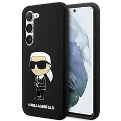 Telefona vāciņš Karl Lagerfeld KLHCS23SSNIKBCK S23 S911, Melns, Silikona, Ikonik cena un informācija | Telefonu vāciņi, maciņi | 220.lv