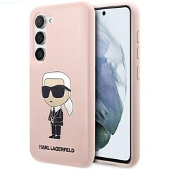 Telefona vāciņš Karl Lagerfeld KLHCS23SSNIKBCP S23 S911, Rozā, Silikona, Ikonik cena un informācija | Telefonu vāciņi, maciņi | 220.lv