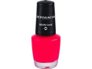 Neona nagu laka Dermacol Neon 30 Neon Coral, 5 ml cena un informācija | Nagu lakas, stiprinātāji | 220.lv