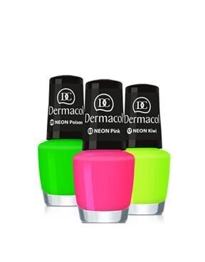 Neona nagu laka Dermacol Neon 30 Neon Coral, 5 ml цена и информация | Nagu lakas, stiprinātāji | 220.lv