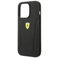 Ferrari FEHCP14LRBUK iPhone 14 Pro 6,1" czarny|black hardcase Leather Stamp Sides cena un informācija | Telefonu vāciņi, maciņi | 220.lv