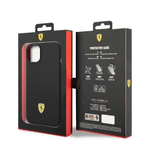 Ferrari FEHMSIP14SBK iPhone 14 6,1" czarny|black hardcase Silicone Metal Logo Magsafe цена и информация | Telefonu vāciņi, maciņi | 220.lv