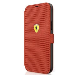 Ferrari FESPEFLBKP12LRE iPhone 12 Pro Max 6,7" czerwony|red book On Track Perforated цена и информация | Чехлы для телефонов | 220.lv