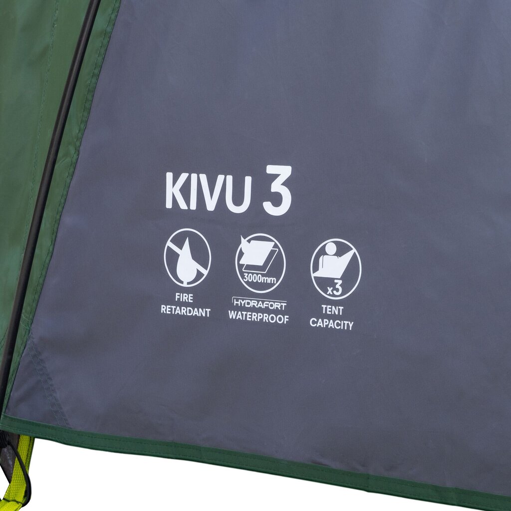 Telts Regatta Kivu 3 V3 - zaļa cena un informācija | Teltis | 220.lv