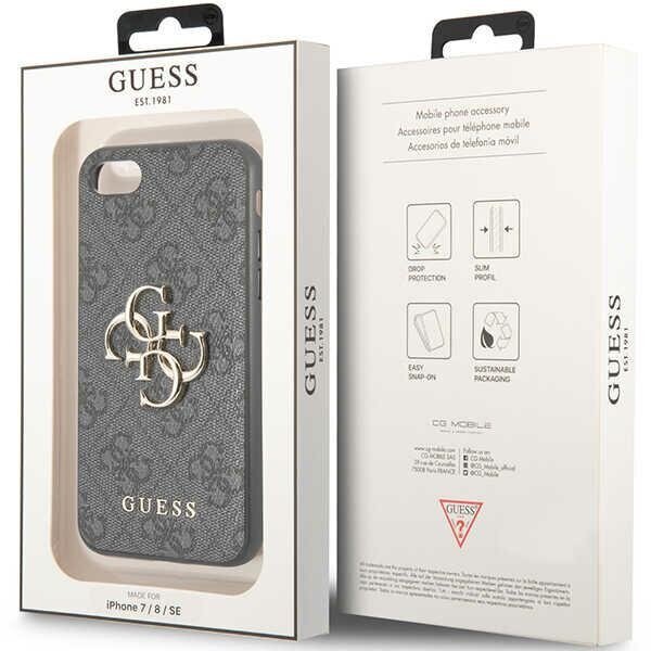 Guess GUHCI84GMGGR iPhone 7|8|SE 2020 | SE 2022 szary|grey hardcase 4G Big Metal Logo cena un informācija | Telefonu vāciņi, maciņi | 220.lv