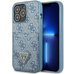 Guess GUHCP13LP4TPB iPhone 13 Pro | 13 6,1" niebieski|blue hardcase 4G Triangle Logo Cardslot цена и информация | Чехлы для телефонов | 220.lv