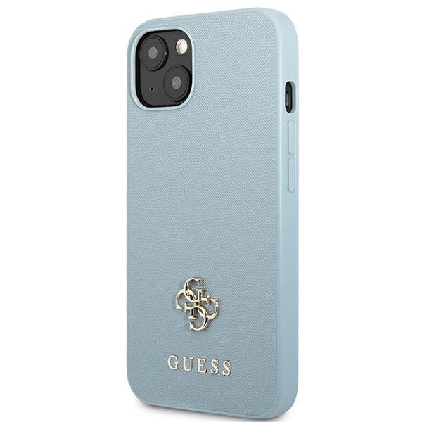 Guess GUHCP13MPS4MB iPhone 13 6,1" niebieski|blue hardcase Saffiano 4G Small Metal Logo цена и информация | Telefonu vāciņi, maciņi | 220.lv