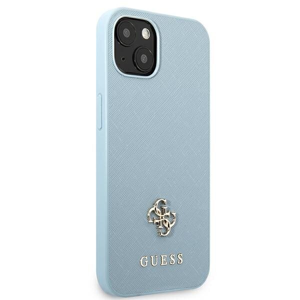 Guess GUHCP13MPS4MB iPhone 13 6,1" niebieski|blue hardcase Saffiano 4G Small Metal Logo цена и информация | Telefonu vāciņi, maciņi | 220.lv