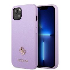 Guess GUHCP13MPS4MU iPhone 13 6,1" purpurowy|purple hardcase Saffiano 4G Small Metal Logo цена и информация | Чехлы для телефонов | 220.lv