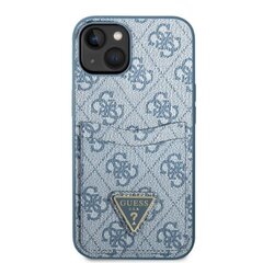 Guess GUHCP13SP4TPB iPhone 13 mini 5,4" niebieski|blue hardcase 4G Triangle Logo Cardslot cena un informācija | Telefonu vāciņi, maciņi | 220.lv