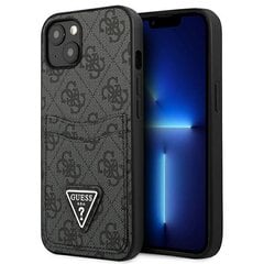 Guess GUHCP13SP4TPK iPhone 13 mini 5,4" czarny|black hardcase 4G Triangle Logo Cardslot цена и информация | Чехлы для телефонов | 220.lv