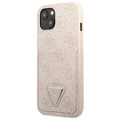 Guess GUHCP13SP4TPP iPhone 13 mini 5,4" różowy|pink hardcase 4G Triangle Logo Cardslot цена и информация | Чехлы для телефонов | 220.lv