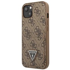 Guess GUHCP13SP4TPW iPhone 13 mini 5,4" brązowy|brown hardcase 4G Triangle Logo Cardslot цена и информация | Чехлы для телефонов | 220.lv