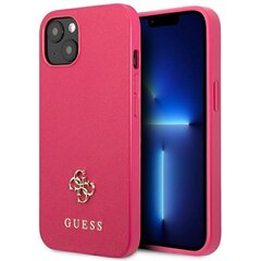 Guess GUHCP13SPS4MF iPhone 13 mini 5,4" różowy|pink hardcase Saffiano 4G Small Metal Logo цена и информация | Чехлы для телефонов | 220.lv