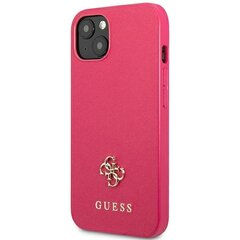 Guess GUHCP13SPS4MF iPhone 13 mini 5,4" różowy|pink hardcase Saffiano 4G Small Metal Logo цена и информация | Чехлы для телефонов | 220.lv