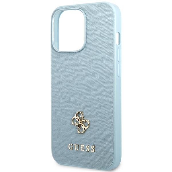 Guess GUHCP13XPS4MB iPhone 13 Pro Max 6,7" niebieski|blue hardcase Saffiano 4G Small Metal Logo цена и информация | Telefonu vāciņi, maciņi | 220.lv