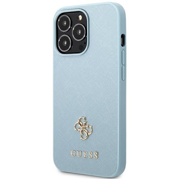 Guess GUHCP13XPS4MB iPhone 13 Pro Max 6,7" niebieski|blue hardcase Saffiano 4G Small Metal Logo цена и информация | Telefonu vāciņi, maciņi | 220.lv