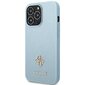 Guess GUHCP13XPS4MB iPhone 13 Pro Max 6,7" niebieski|blue hardcase Saffiano 4G Small Metal Logo cena un informācija | Telefonu vāciņi, maciņi | 220.lv