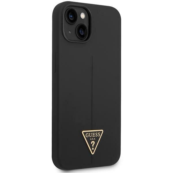 Guess GUHCP14MSLTGK iPhone 14 Plus 6,7" czarny|black hardcase Silicone Triangle cena un informācija | Telefonu vāciņi, maciņi | 220.lv