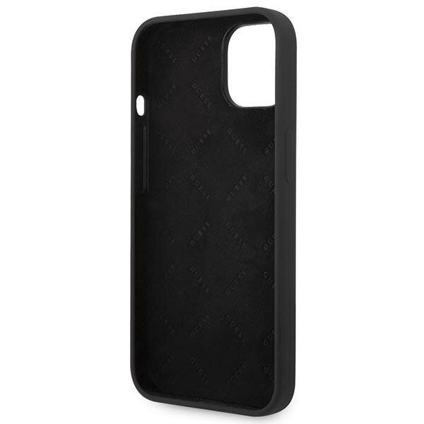 Guess GUHCP14MSLTGK iPhone 14 Plus 6,7" czarny|black hardcase Silicone Triangle cena un informācija | Telefonu vāciņi, maciņi | 220.lv