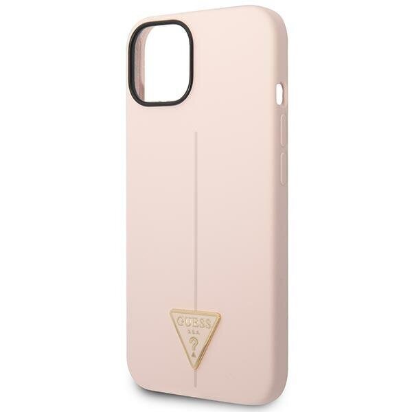 Guess GUHCP14MSLTGP iPhone 14 Plus 6,7" różowy|pink hardcase Silicone Triangle cena un informācija | Telefonu vāciņi, maciņi | 220.lv