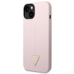 Guess GUHCP14MSLTGU iPhone 14 Plus 6,7" fioletowy|purple hardcase Silicone Triangle cena un informācija | Telefonu vāciņi, maciņi | 220.lv