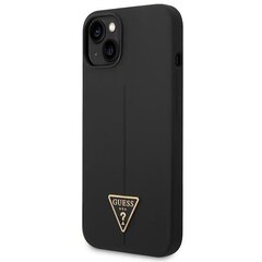 Guess GUHCP14SSLTGK iPhone 14 6,1" czarny|black hardcase Silicone Triangle цена и информация | Чехлы для телефонов | 220.lv