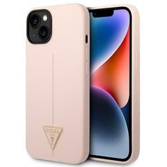 Guess GUHCP14SSLTGP iPhone 14 6,1" różowy|pink hardcase Silicone Triangle цена и информация | Чехлы для телефонов | 220.lv