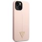 Guess GUHCP14SSLTGP iPhone 14 6,1" różowy|pink hardcase Silicone Triangle cena un informācija | Telefonu vāciņi, maciņi | 220.lv