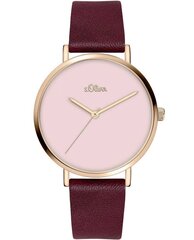 Женские часы S.Oliver  Leather Light Pink цена и информация | Женские часы | 220.lv