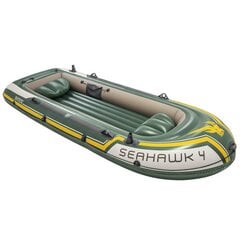 Intex piepūšamās laivas komplekts Seahawk 4 ar motoru un kronšteinu cena un informācija | Laivas un kajaki | 220.lv