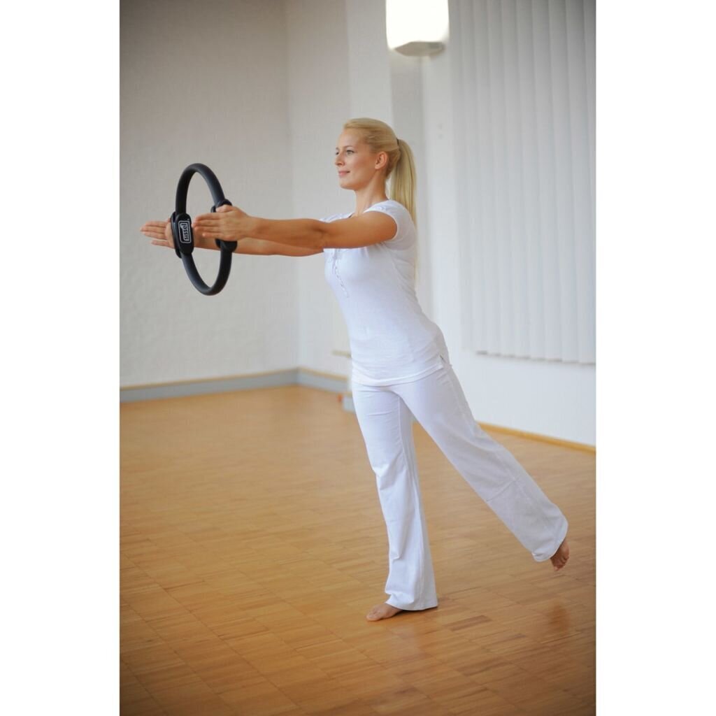 Pilates treniņu riņķis Sissel 38 cm, melns cena un informācija | Jogas preces | 220.lv